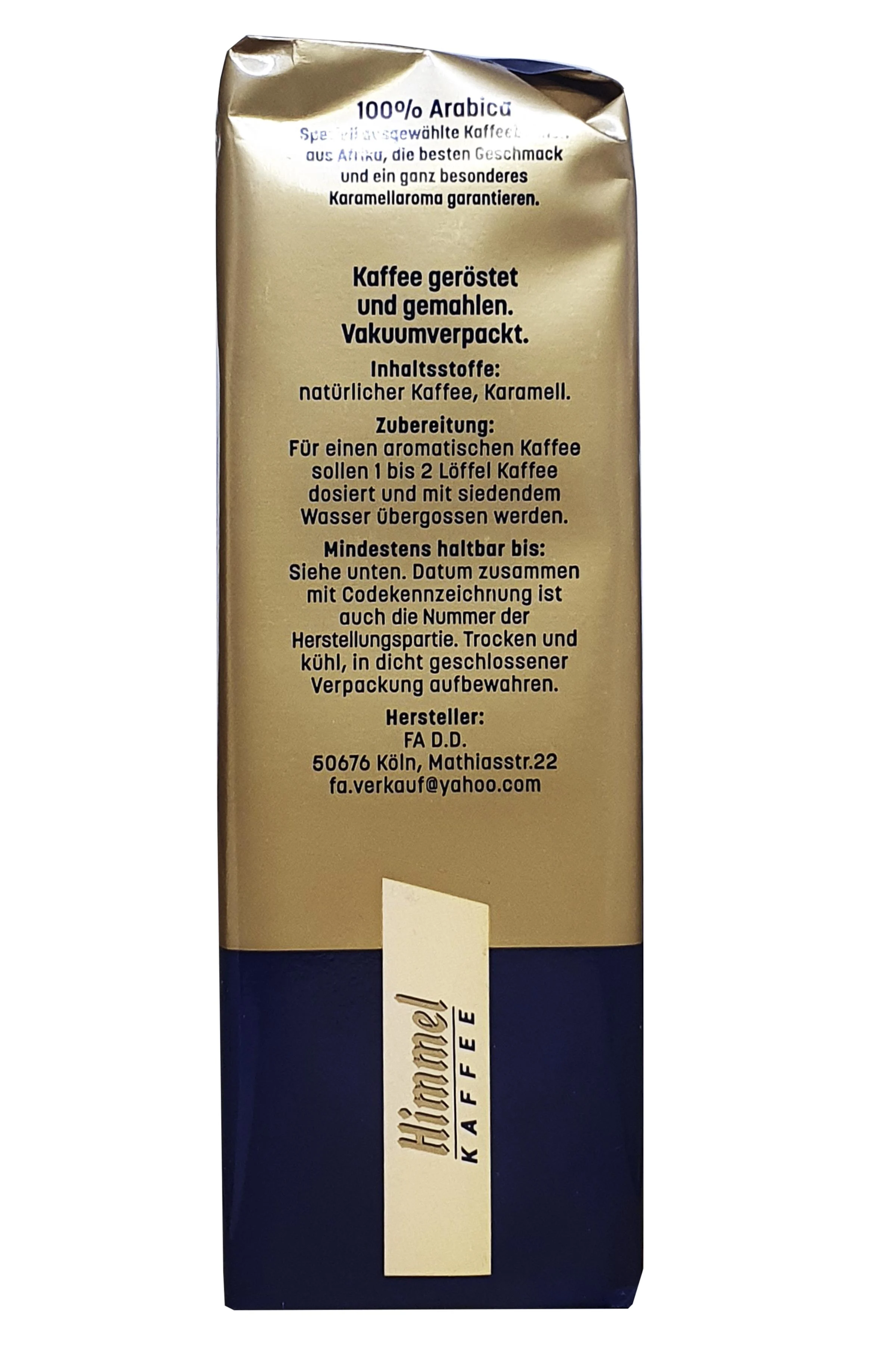 Кофе Himmel Gold с ароматом карамели молотый 500 г (122) - фото 3 Кофе Himmel Gold с ароматом карамели молотый 500 г (122) - фото 3