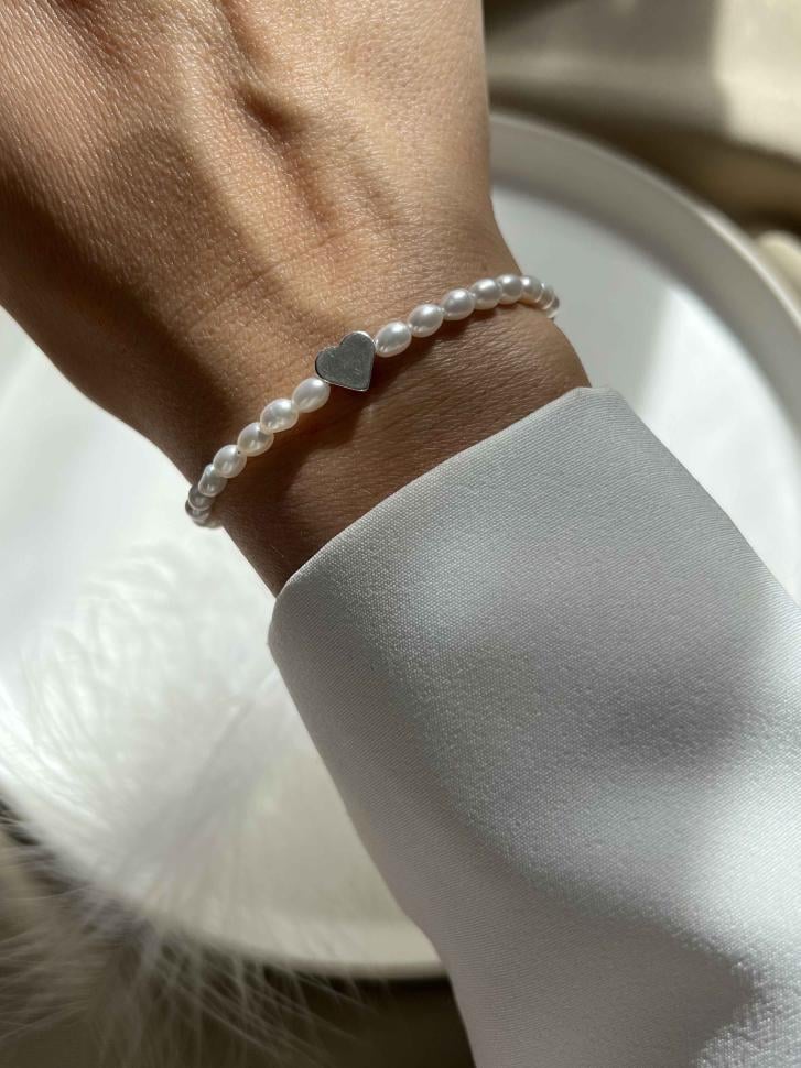 Браслет из жемчужин с сердцем (5317) Браслет из жемчужин с сердцем (5317)