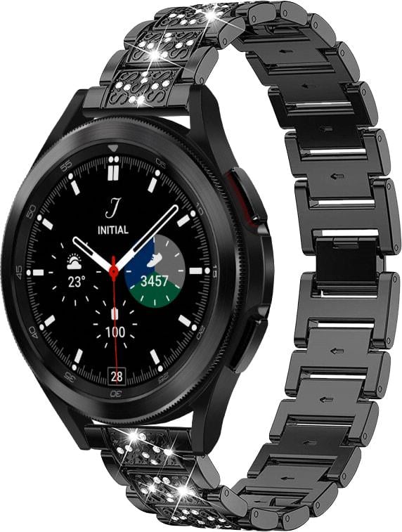 Браслет металлический Glam для Galaxy Watch 4 Classic 46 мм Black (32795-2B)