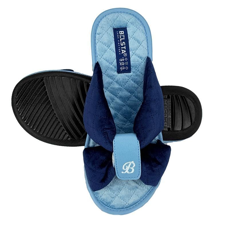 Тапочки комнатные женские 89-12-4 p. 37 23,5 см Синий