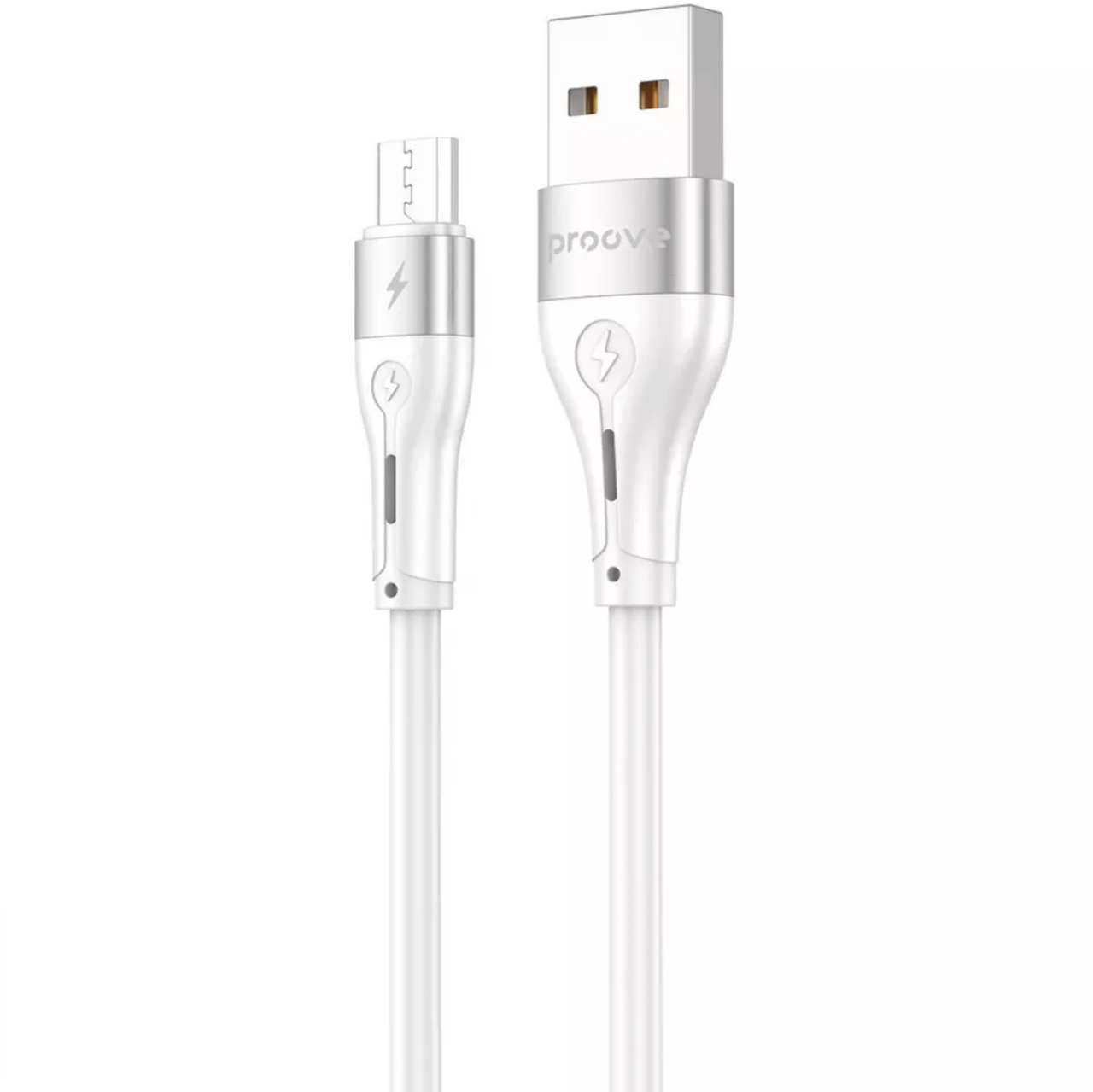 Шнур Proove Soft Silicone Micro USB 2,4A 1 м White