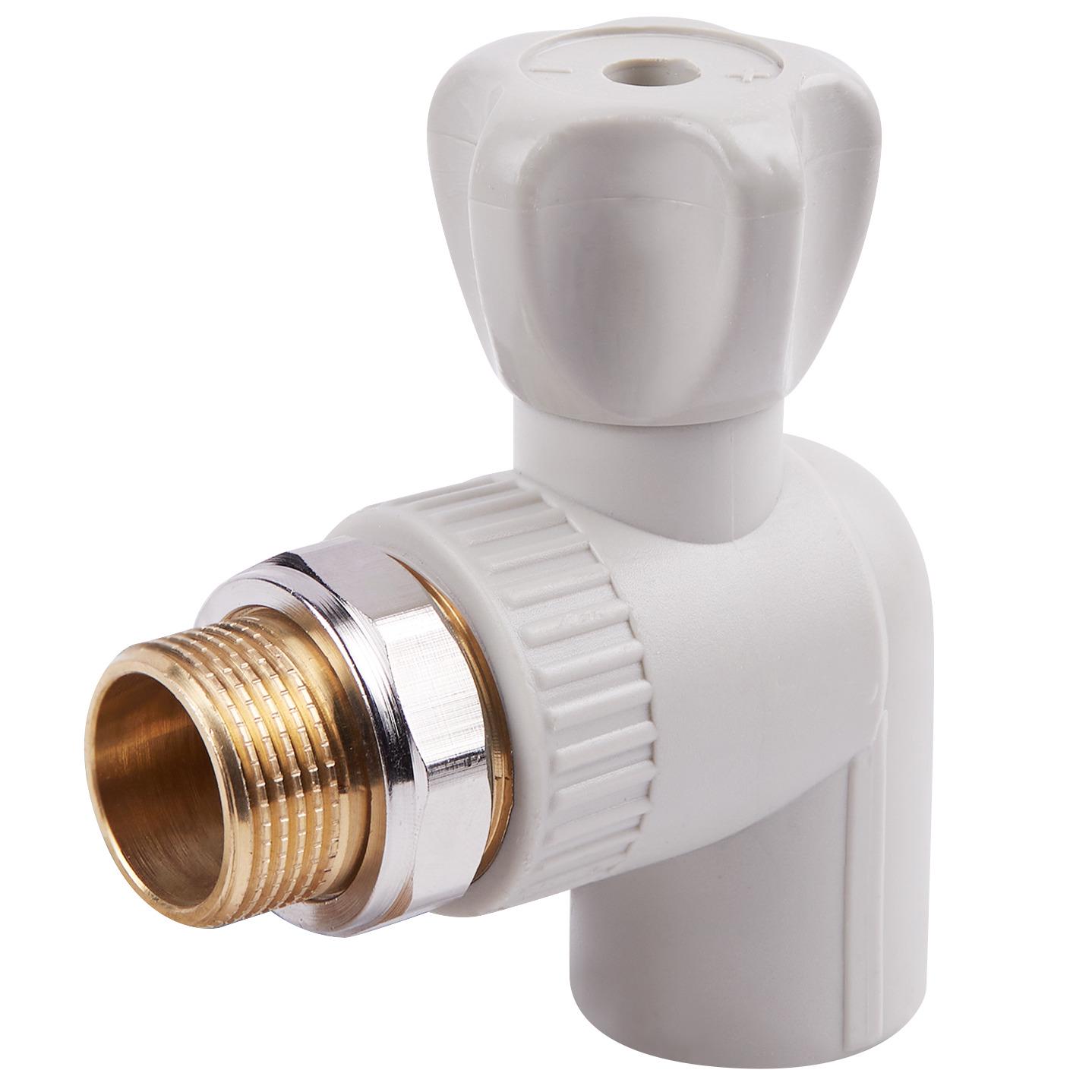Кран радиаторный Alfa plast APARBB2012X PPR угловой 20х1/2" с американкой