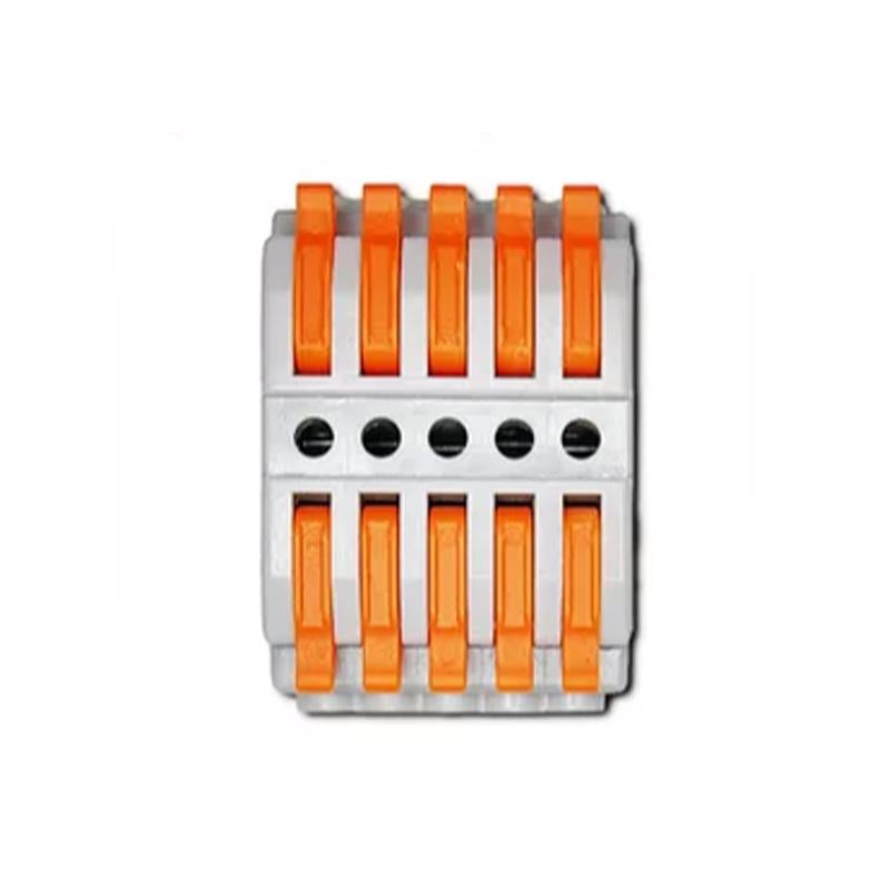 Клема прохідна Tactix 0,08-4 мм2 32А 5х1-5х1 одинарна 41,5х23,6х14,7 мм Помаранчевий (CT223-5)