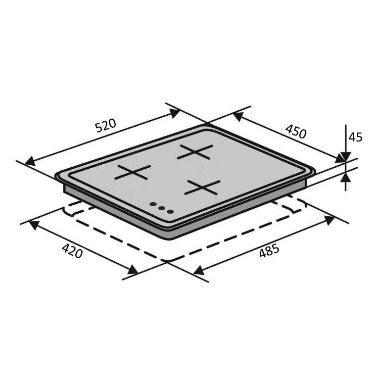 Варильна поверхня Ventolux HV 44 TC (1761952276) - фото 5 Варильна поверхня Ventolux HV 44 TC (1761952276) - фото 5