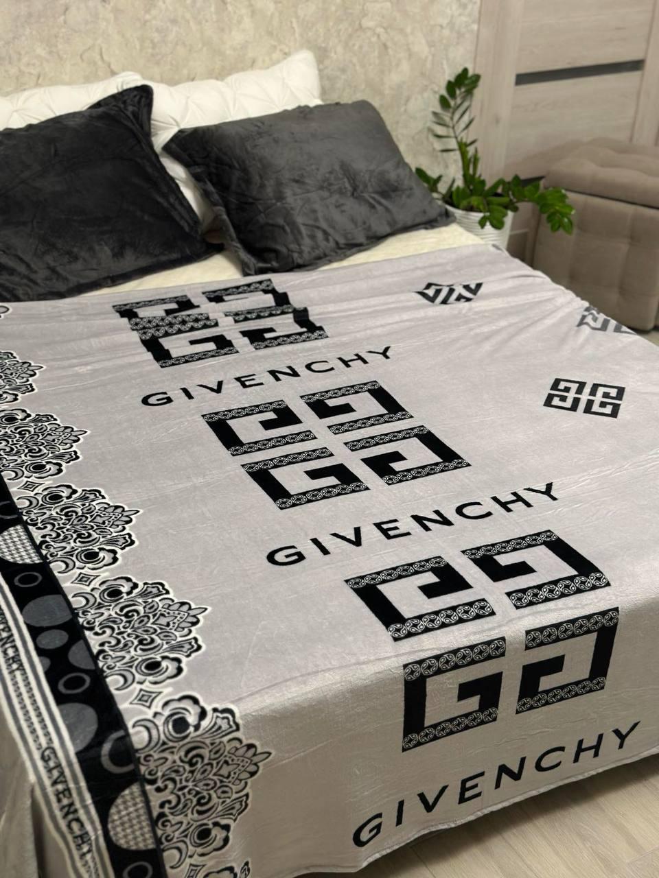 Плед велюровый евро 200x220 см Серый (Д-al-dev-013)