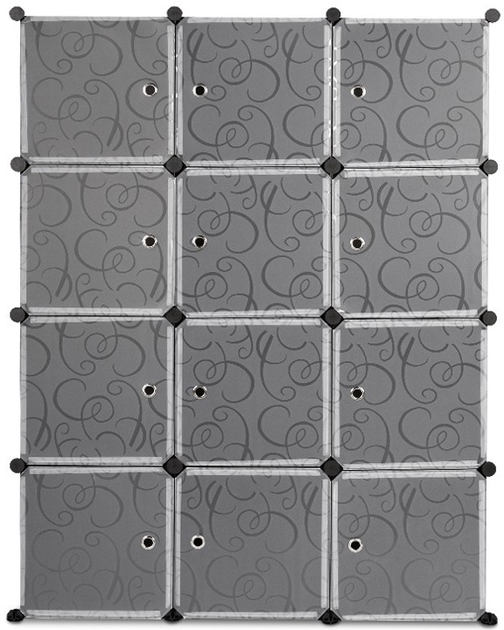 Шкаф пластиковый складной HCX Storage Cube Cabinet МР 312-62 Черный - фото 9