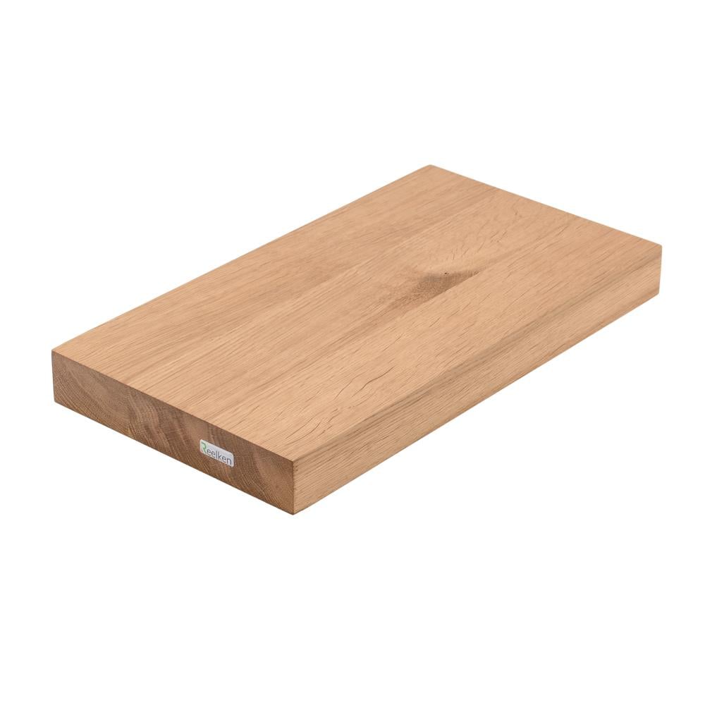 Полка настенная из массива дуба с прямым краем 40х22х4 см (10.07.wood)