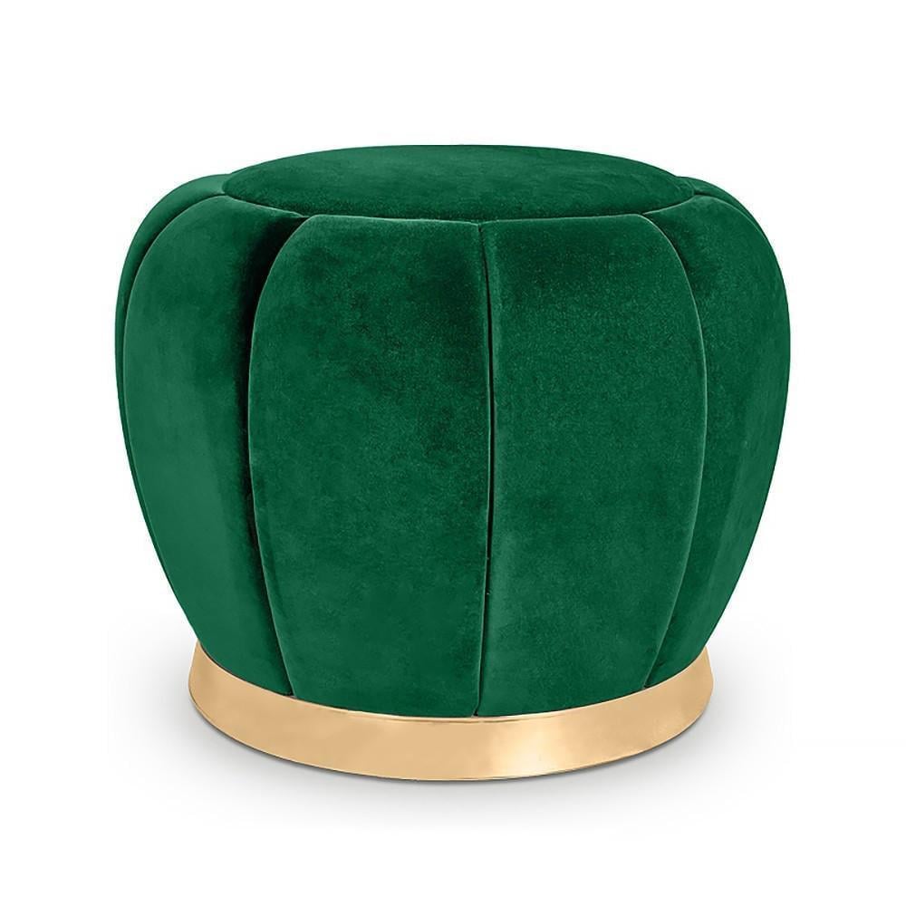 Пуф MeBelle Richie велюр 59х48 см Світло-сірий (P_017_s) - фото 8