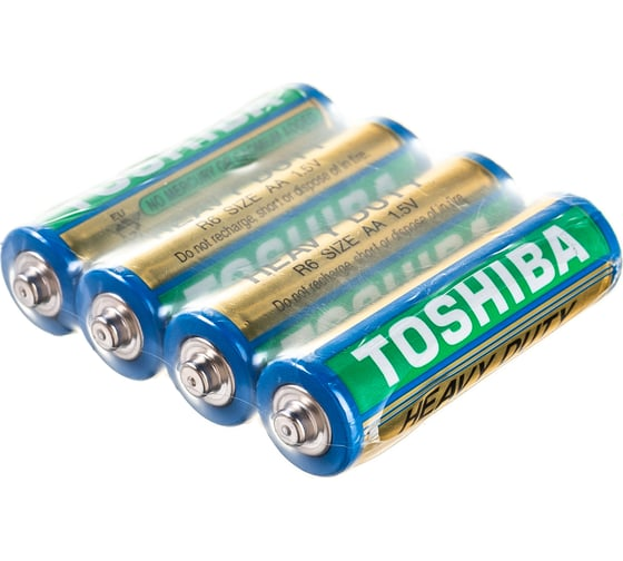 Батарейки сольові TOSHIBA R06/AA 1,5 В 4 шт. (4904530593437) Батарейки сольові TOSHIBA R06/AA 1,5 В 4 шт. (4904530593437)
