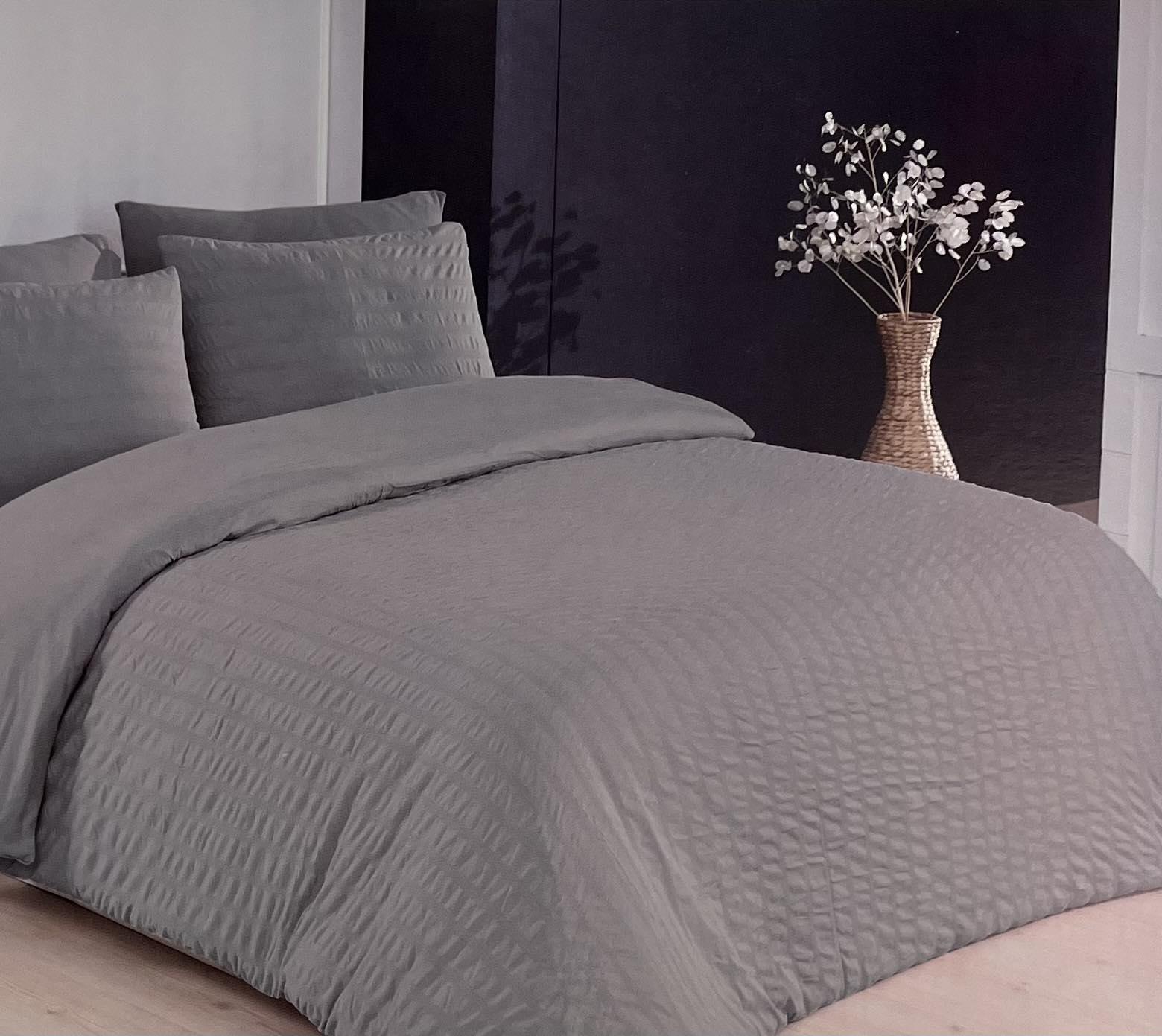 Комплект постельного белья Maison D'or Elissa Natural трикотаж-страйп 200х220 см Grey (CN25957)