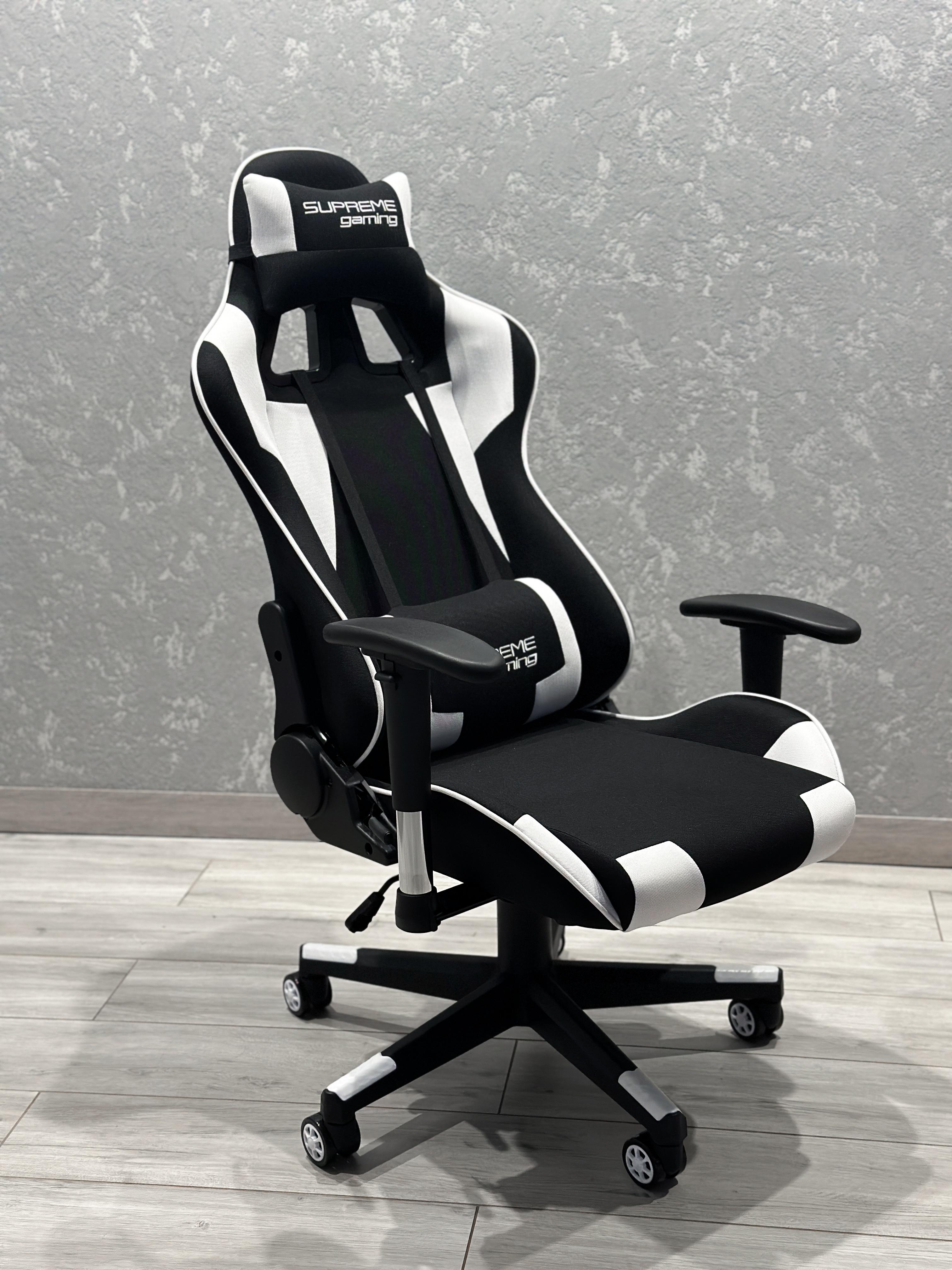 Кресло игровое для геймеров и работы Gaming Sp Черный с белым - фото 2