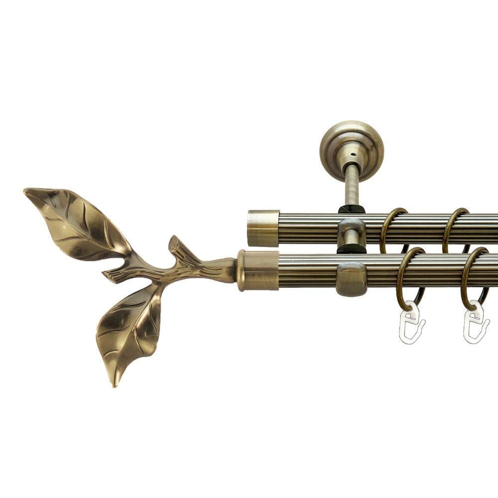 Карниз Orvit Листок двухрядный рифленый 19/19 мм 300 см Антик (00-00022108) Карниз Orvit Листок двухрядный рифленый 19/19 мм 300 см Антик (00-00022108)