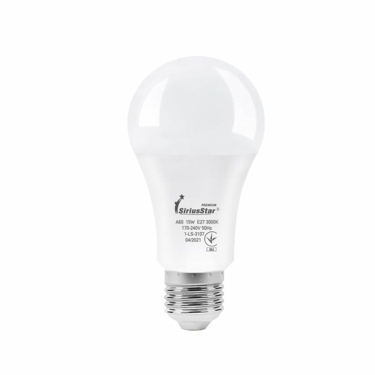 Светодиодная лампа SiriusStar 15W А65 3000K E27 Белый (2366893072)