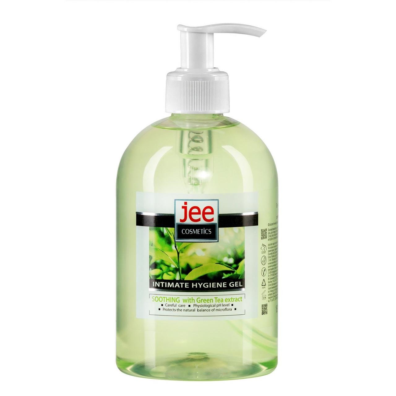 Гель для інтимної гігієни JEE Cosmetics Заспокійливий з екстрактом зеленого чаю 500 мл Гель для інтимної гігієни JEE Cosmetics Заспокійливий з екстрактом зеленого чаю 500 мл