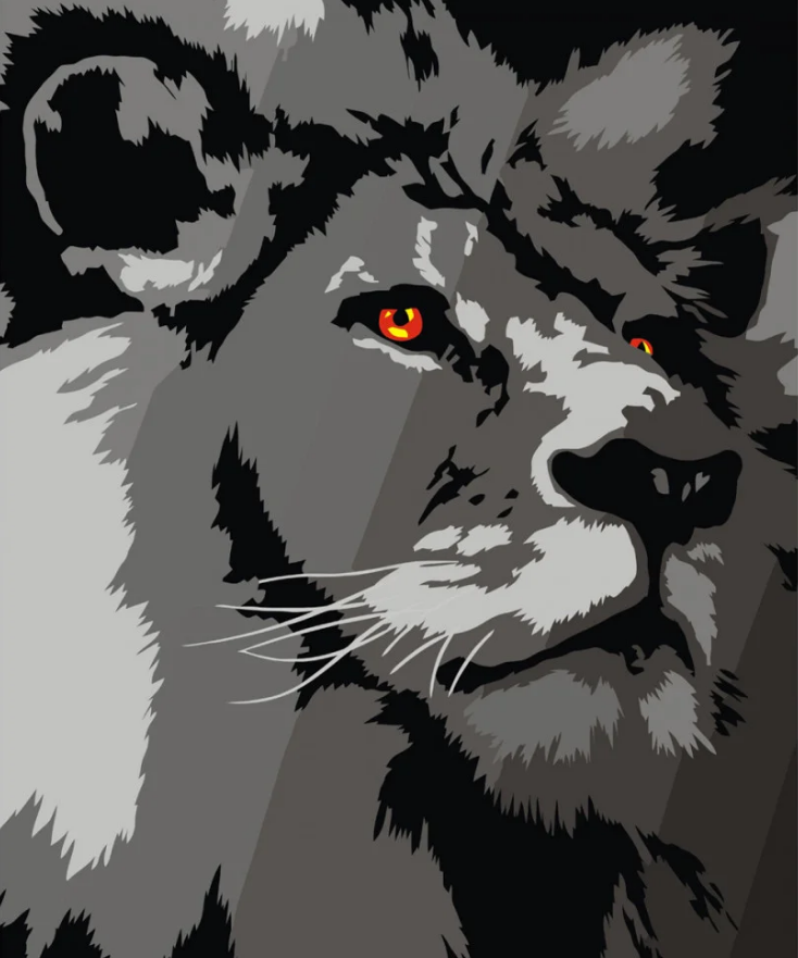 Картина по номерам Strateg Лев 40x50 см (VA-3644)