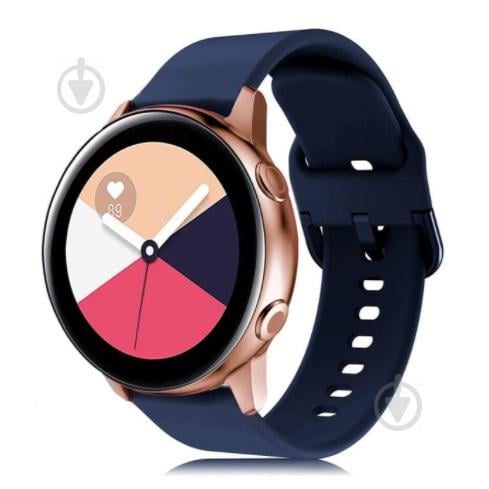 Ремешок для Samsung Galaxy Watch 42мм | Active | Active 2 силиконовый 20мм NewColor Темно-Синий (1012389) Ремешок для Samsung Galaxy Watch 42мм | Active | Active 2 силиконовый 20мм NewColor Темно-Синий (1012389)