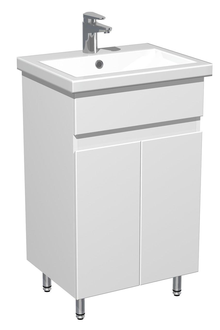 Тумба для ванной комнаты с умывальником Комо 50 Белый (30632013) Тумба для ванной комнаты с умывальником Комо 50 Белый (30632013)