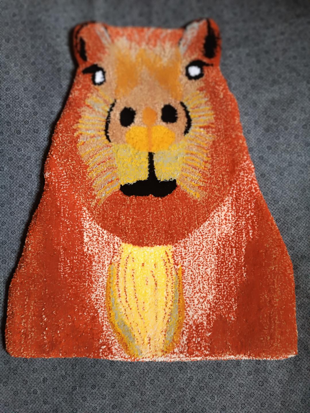 Килим Капібара ручної роботи гіпоалергенний 67х55 см (3007895W) - фото 2 Килим Капібара ручної роботи гіпоалергенний 67х55 см (3007895W) - фото 2