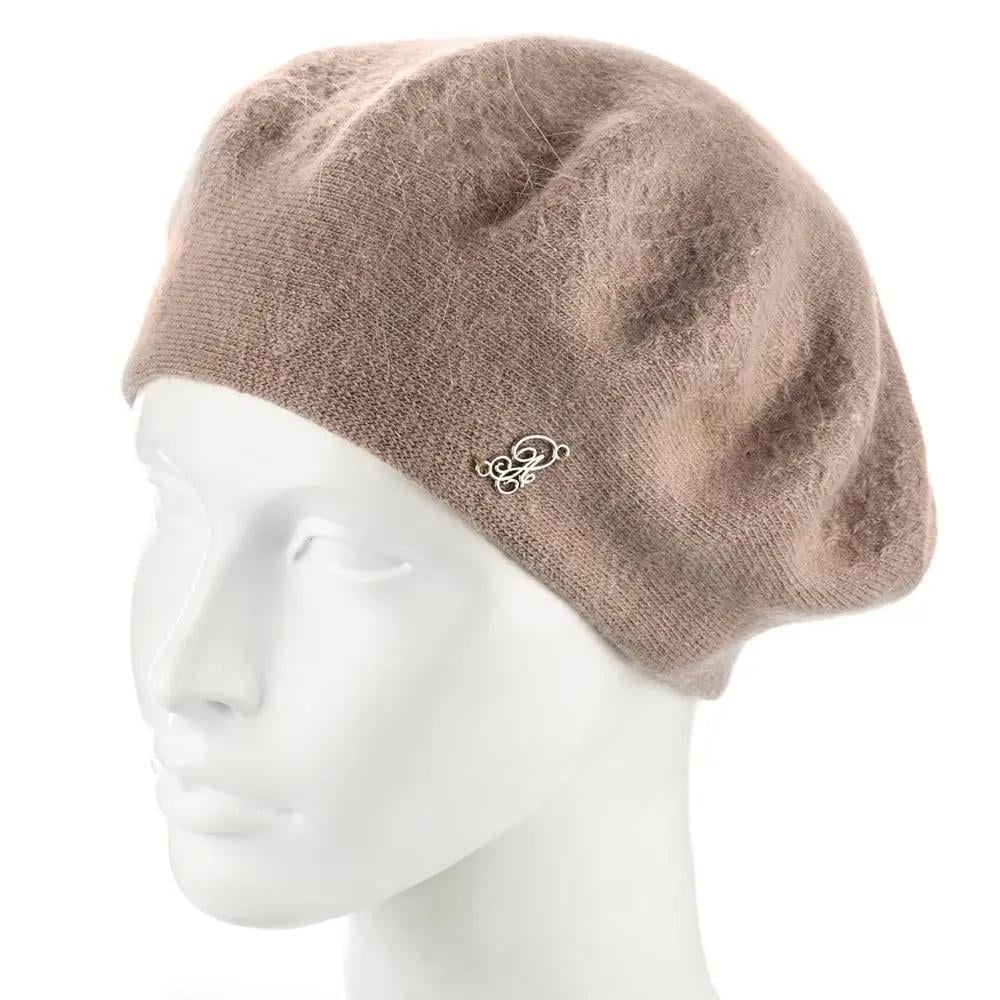 Берет женский зимний двойной ангоровый ATRICS WH873 one size Лама