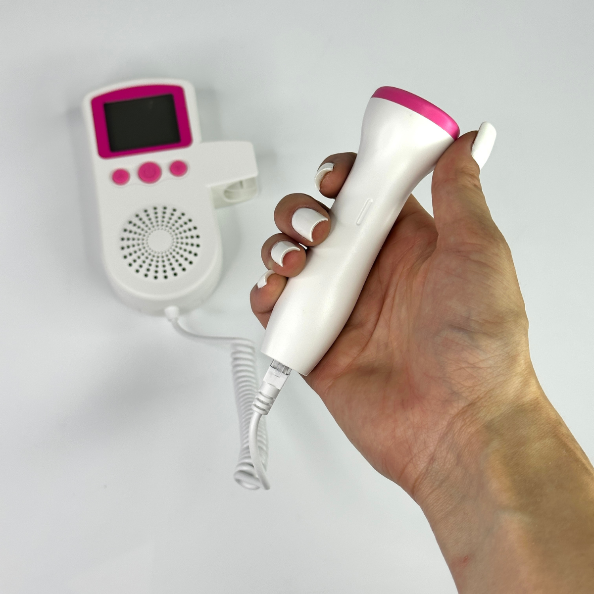 Доплер фетальний ультразвуковий з дисплеєм 3 МГц Біло-рожевий (SJL-105-White/Roze) - фото 5 Доплер фетальний ультразвуковий з дисплеєм 3 МГц Біло-рожевий (SJL-105-White/Roze) - фото 5