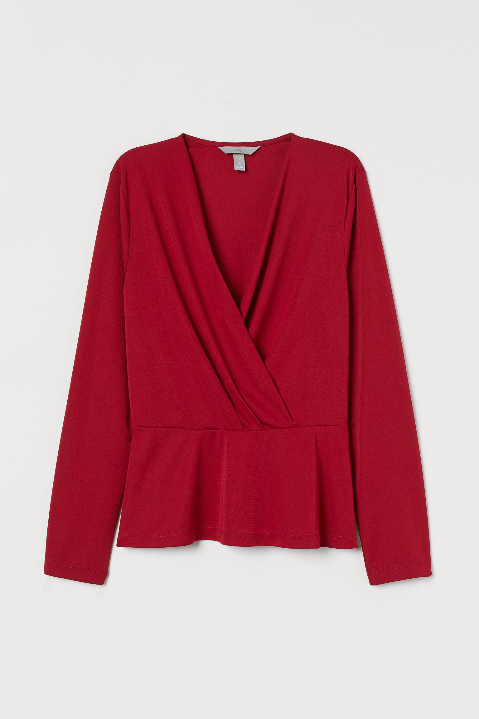 Блуза H&M S Красный (1128008070)