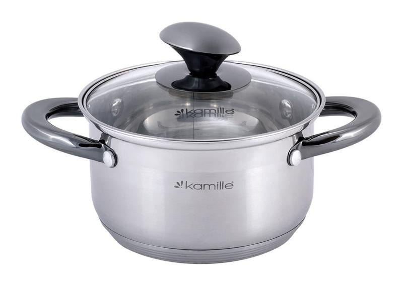 Кастрюля Kamille Groningen из нержавеющей стали с 5-слойным индукционным дном 1,5 л
