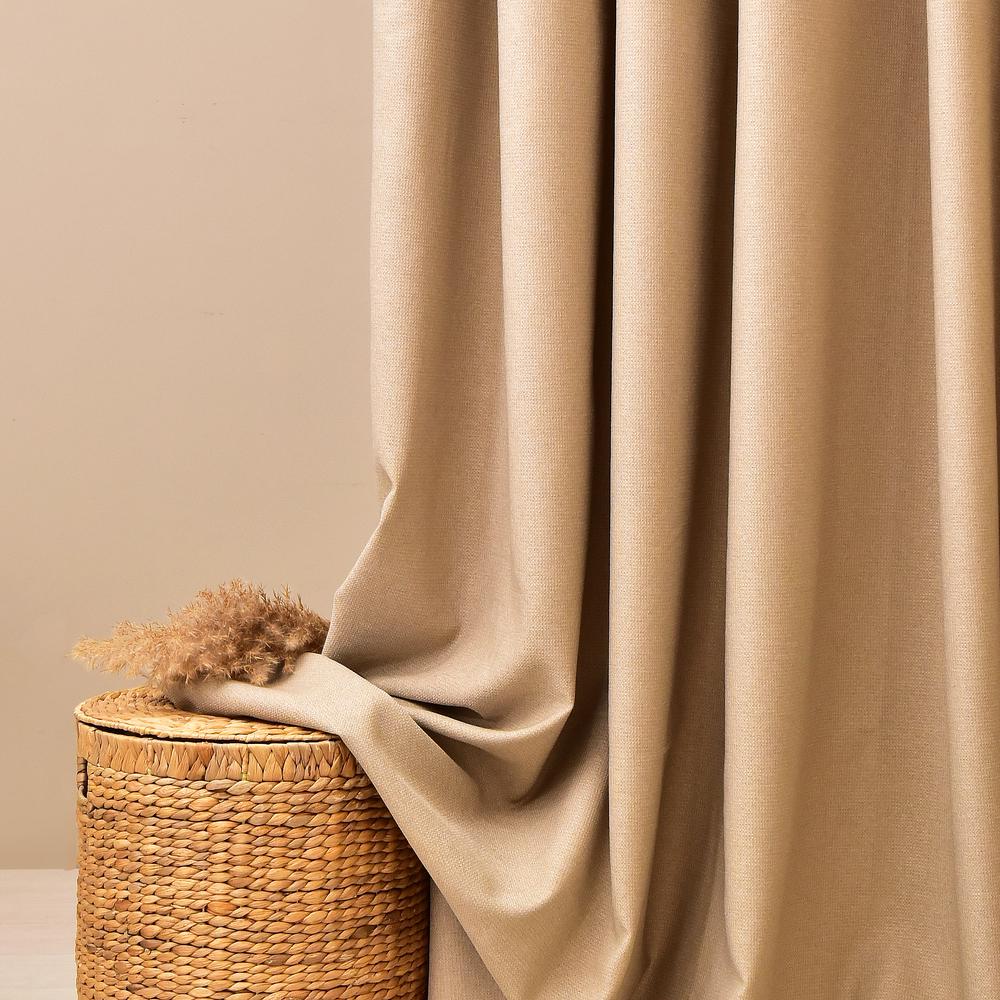 Ткань портьерная однотонная Naturel V-101 Беж (24189)