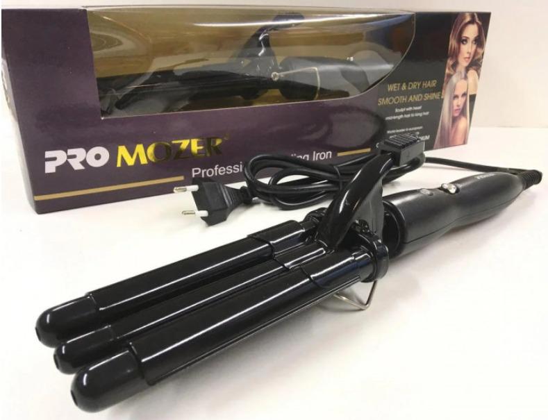 Плойка-волна тройная XO Mozer MZ-6621 для укладки волос Черный (64551) - фото 3 Плойка-волна тройная XO Mozer MZ-6621 для укладки волос Черный (64551) - фото 3