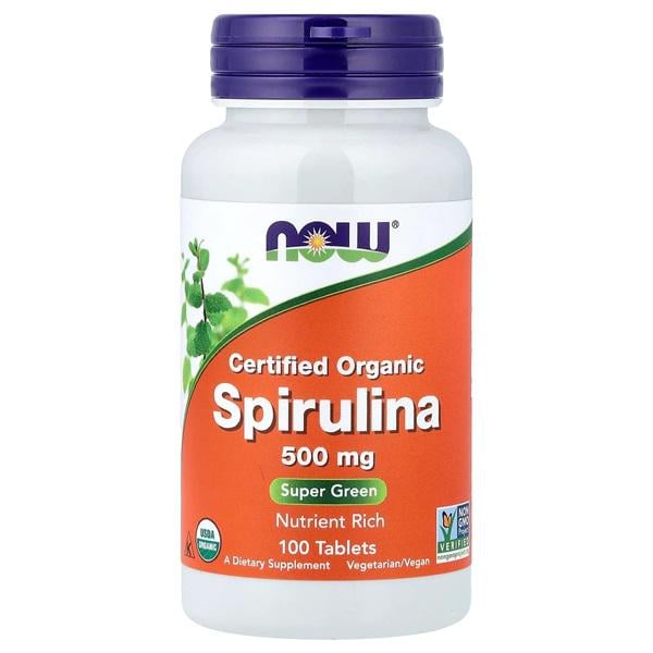 Спирулина NOW Foods Spirulina 500 mg 100 Tabs