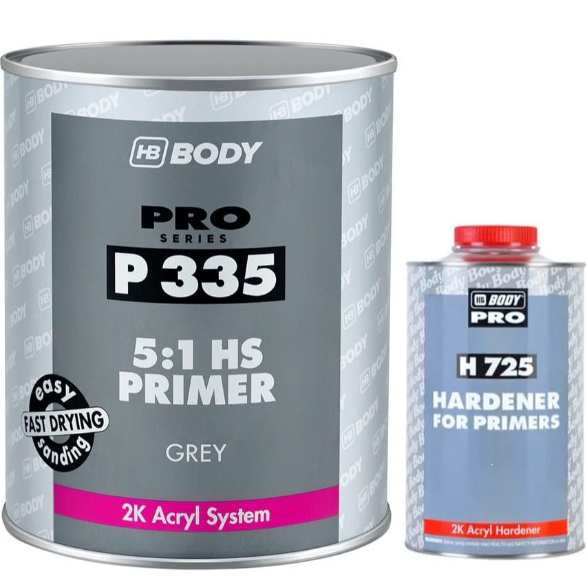 Грунт-наполнитель Body HB P335 PRO 5:1 HS 1 л и 200 мл Черный