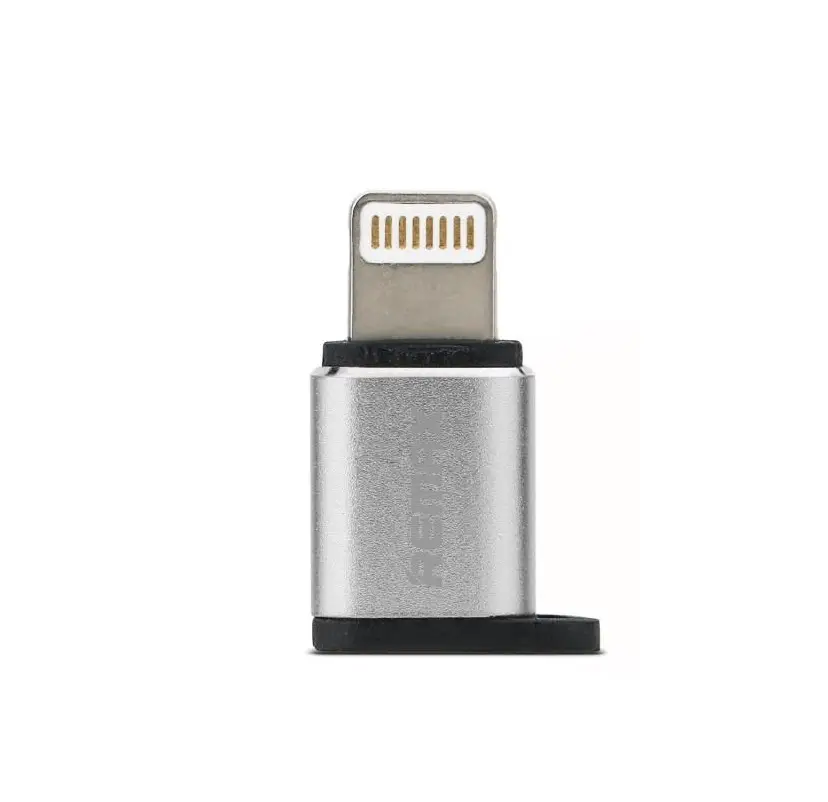 Переходник Remax RA-USB2 Visual microUSB to Lightning Серебряный (6954851289821)