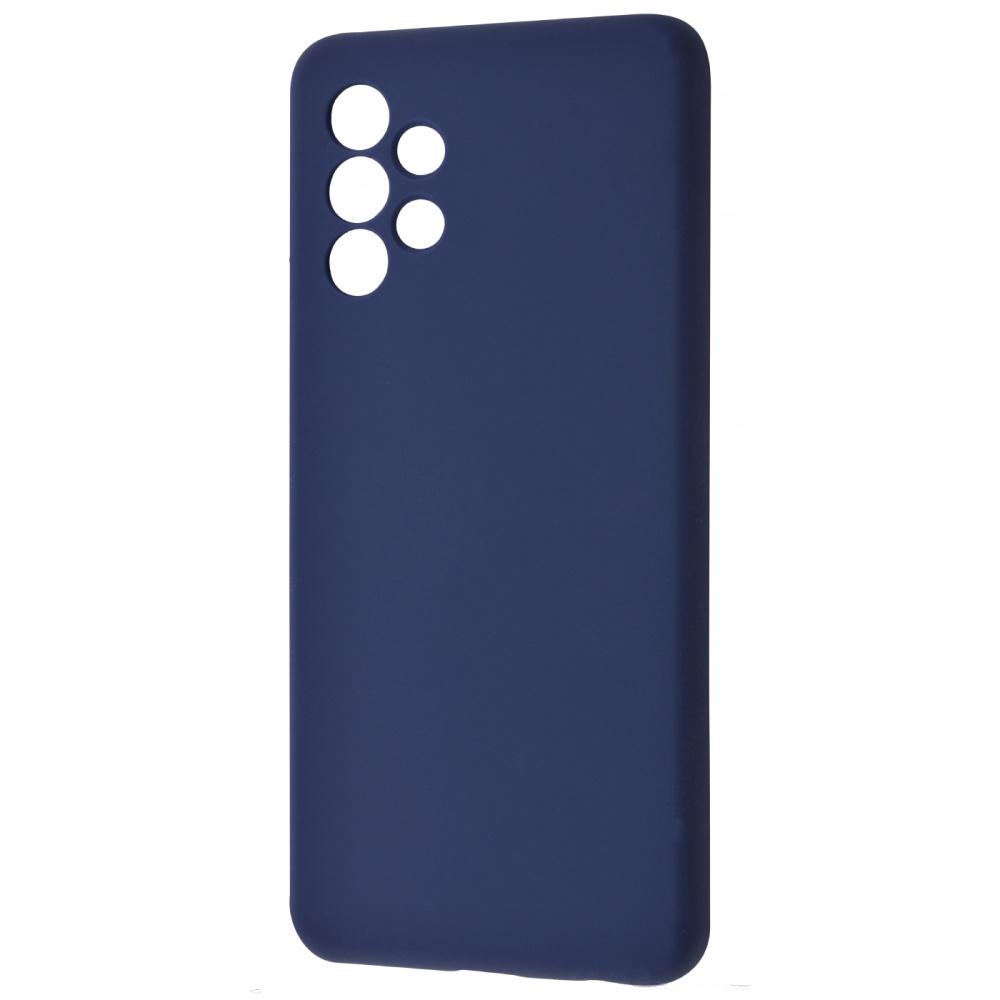 Чехол с мягкой подкладкой WAVE Full Silicone Cover Samsung Galaxy A32 (A325F) midnight blue Синий - фото 1