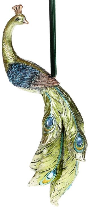 Статуэтка подвесная Павлин 10,5х7х22 см Зеленый/Синий (BD-SG37-821)