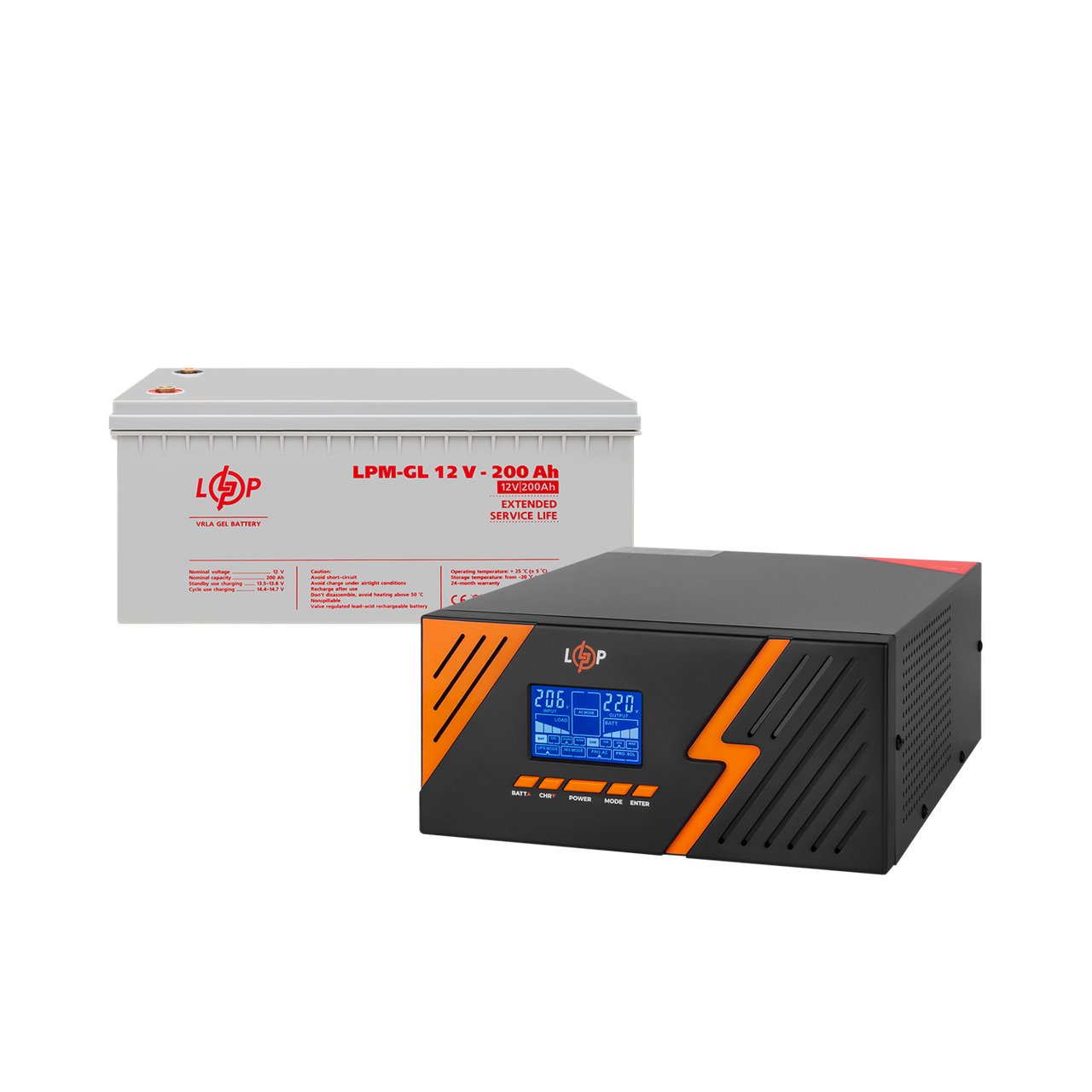 Комплект резервного питания ИБП/гелевая батарея UPS B1500/АКБ GL 2400Wh (2479152235)