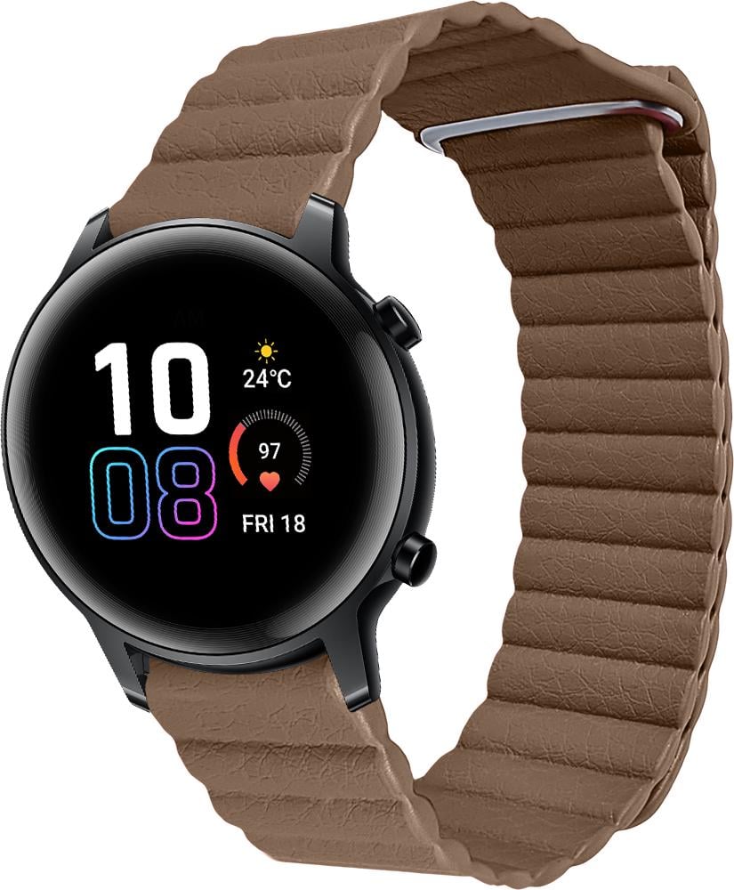 Ремешок кожаный Genis для Honor Magic Watch 2 42 мм Brown (26509-30)