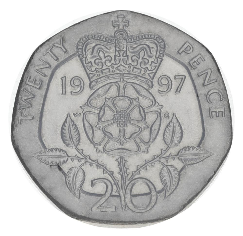 Коллекционная монета Великобритания 20 пенсов 1997 F-VF (М20952)