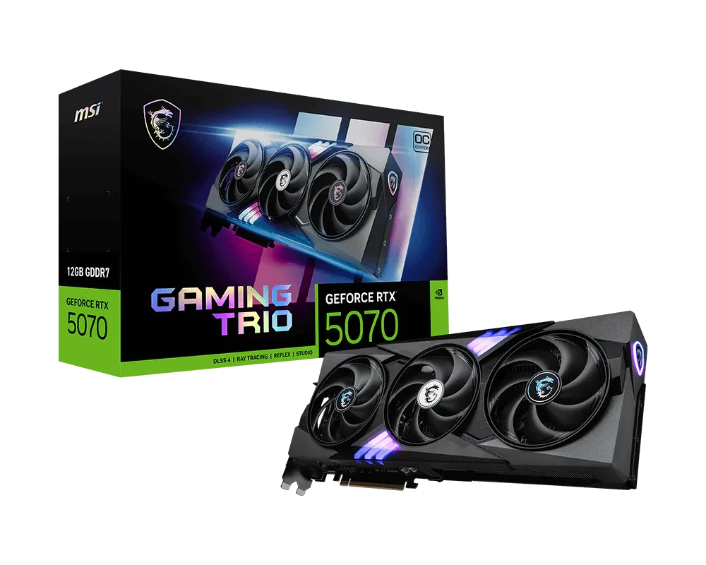 Видеокарта RTX 5070 12GB GDDR7 Gaming Trio OC MSI (GeForce RTX 5070 12G GAMING TRIO OC)