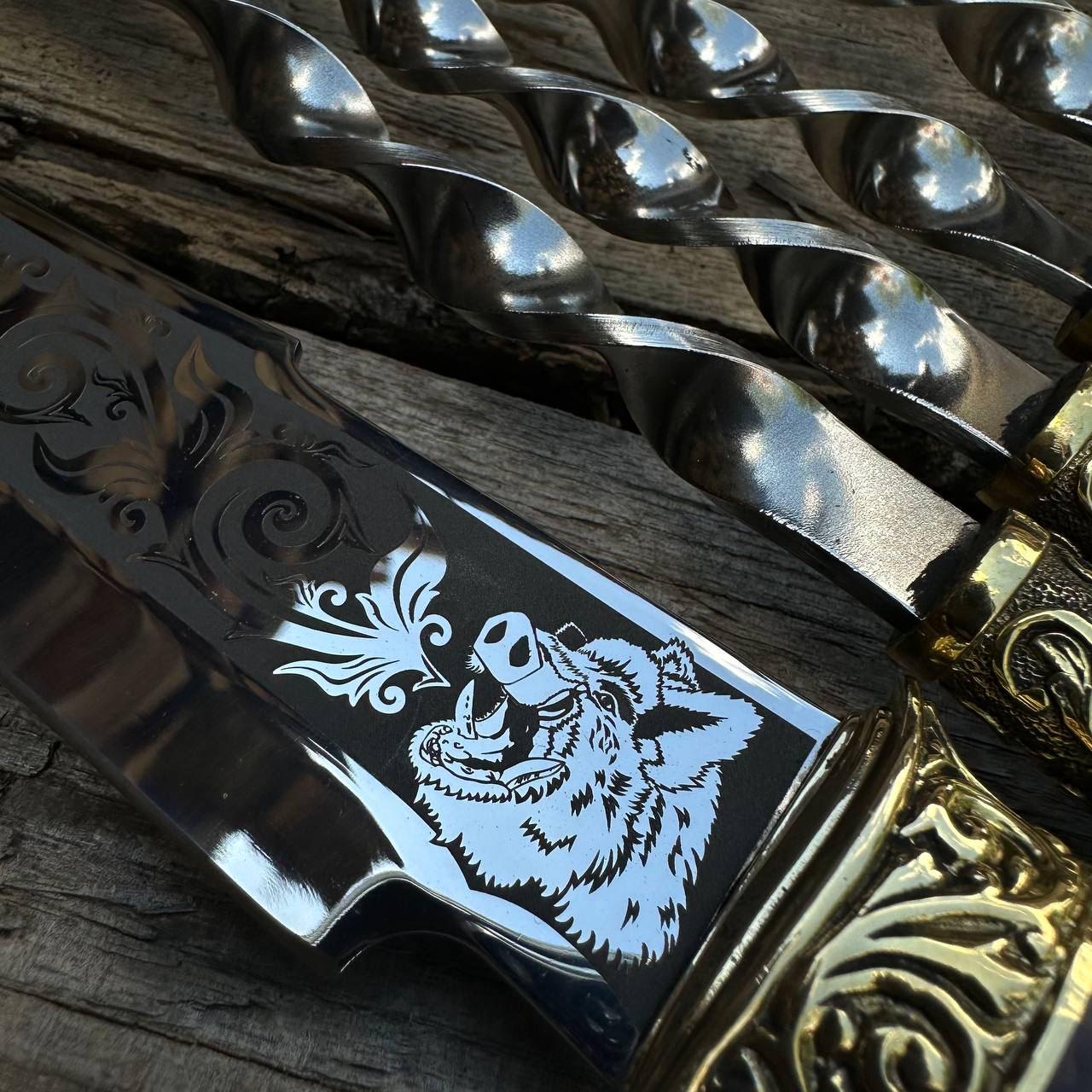 Набір шампурів у чохлі Хижак Lux-11 (19217912) - фото 3 Набір шампурів у чохлі Хижак Lux-11 (19217912) - фото 3