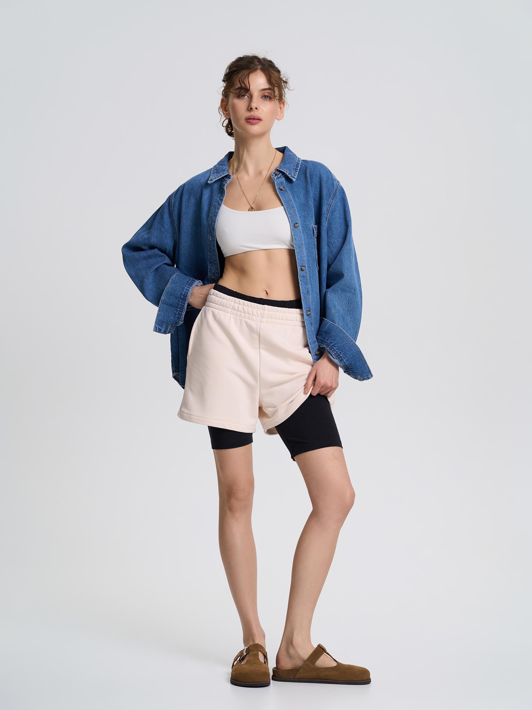 Шорты женские короткие ROZA 231112 M Бежевый (4824005716201) - фото 6 Шорты женские короткие ROZA 231112 M Бежевый (4824005716201) - фото 6