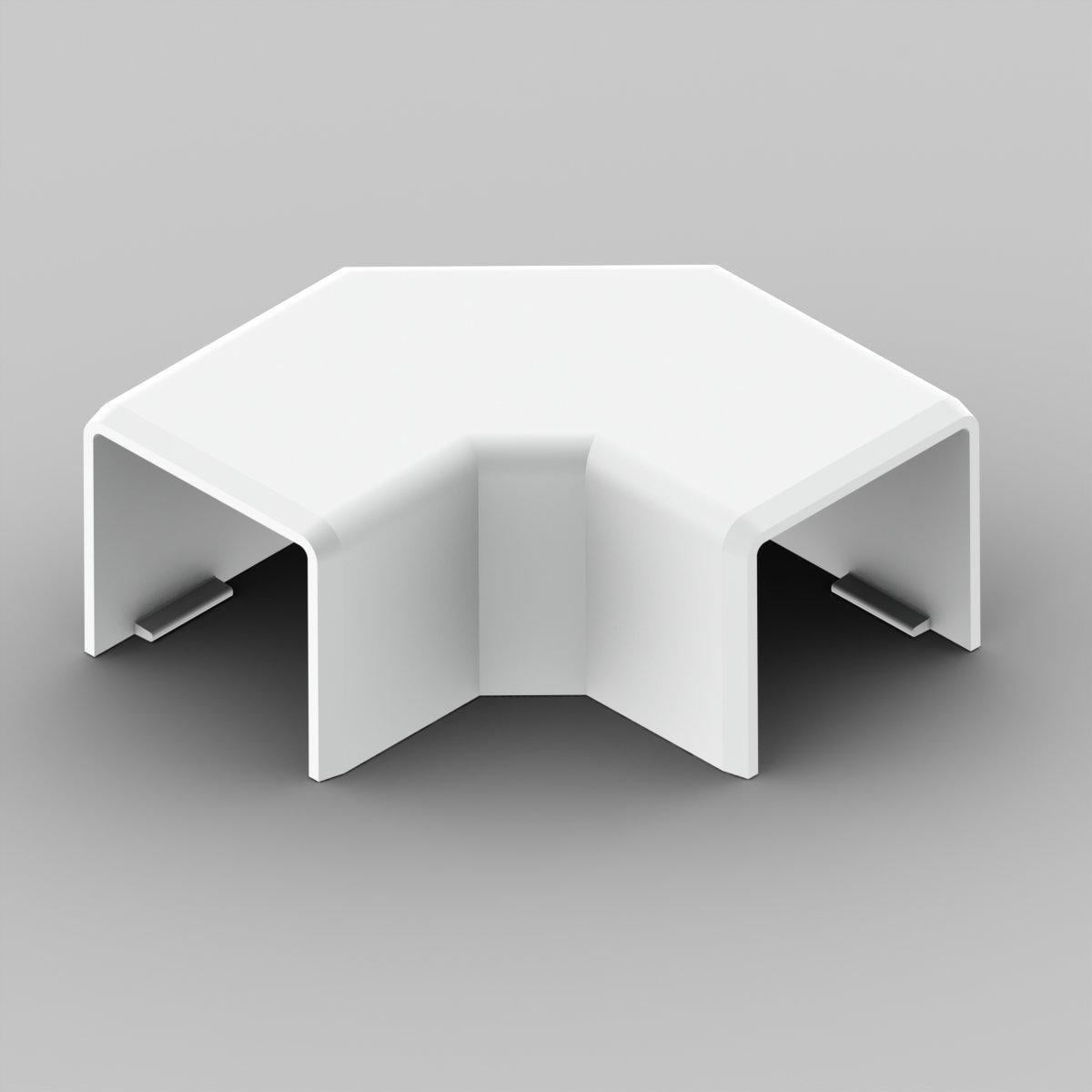 Угол плоский KOPOS для короба LHD 20x20 мм ПВХ Белый (8623_HB)