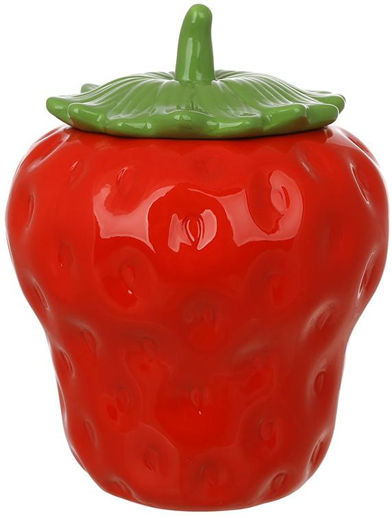 Банка керамическая Strawberries для хранения сыпучих продуктов 750 мл