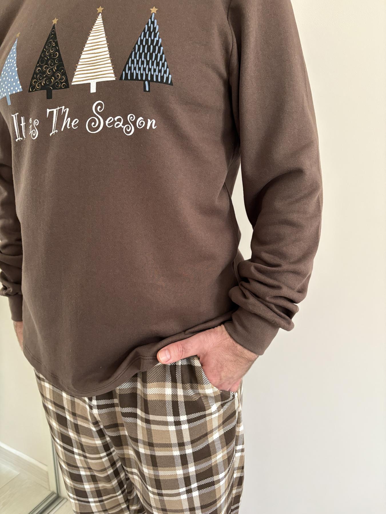 Пижама мужская Праздничный Уют 2XL Коричневый (KMW50) - фото 4 Пижама мужская Праздничный Уют 2XL Коричневый (KMW50) - фото 4