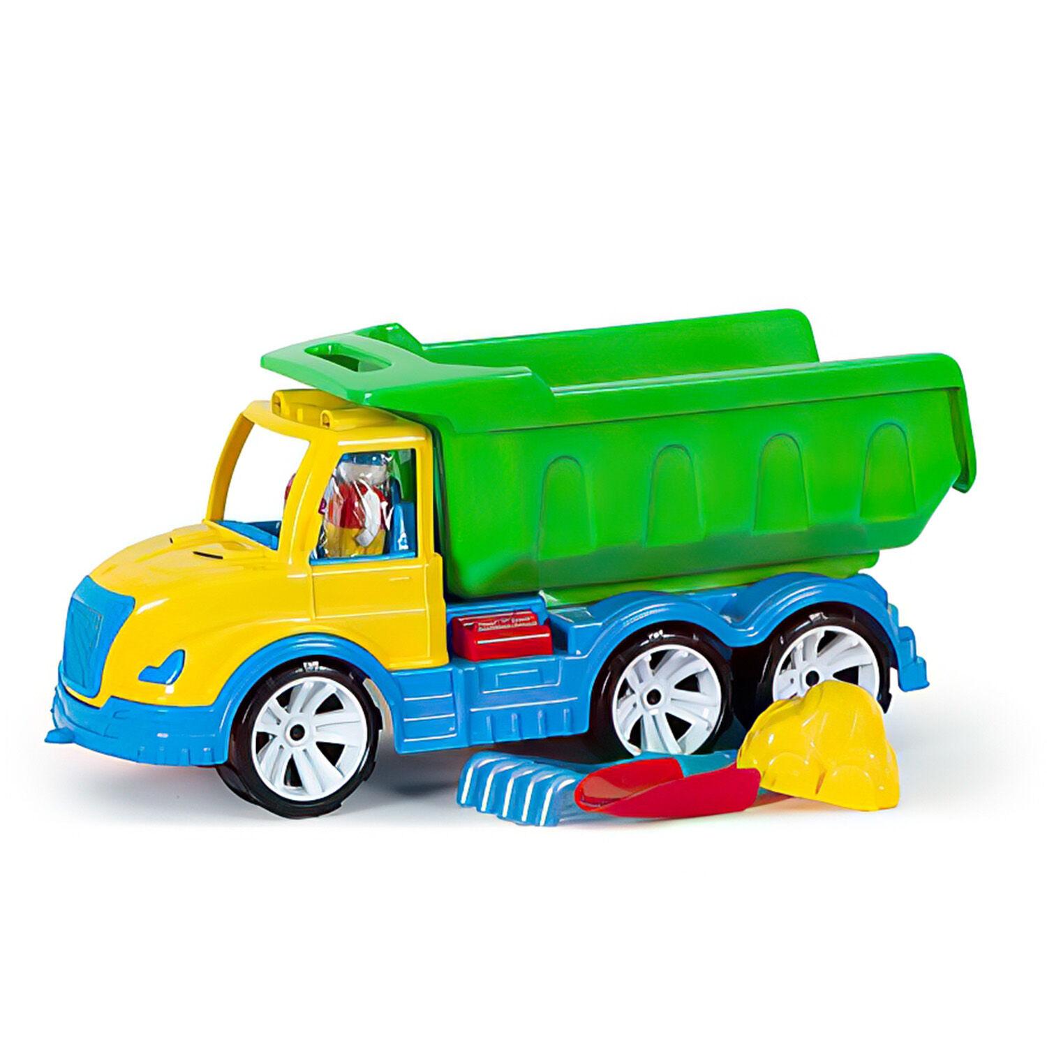 Машинка Bamsic Самосвал Mati 009/13 с лопаткой/грабельками/пасочками (24668678) Машинка Bamsic Самосвал Mati 009/13 с лопаткой/грабельками/пасочками (24668678)