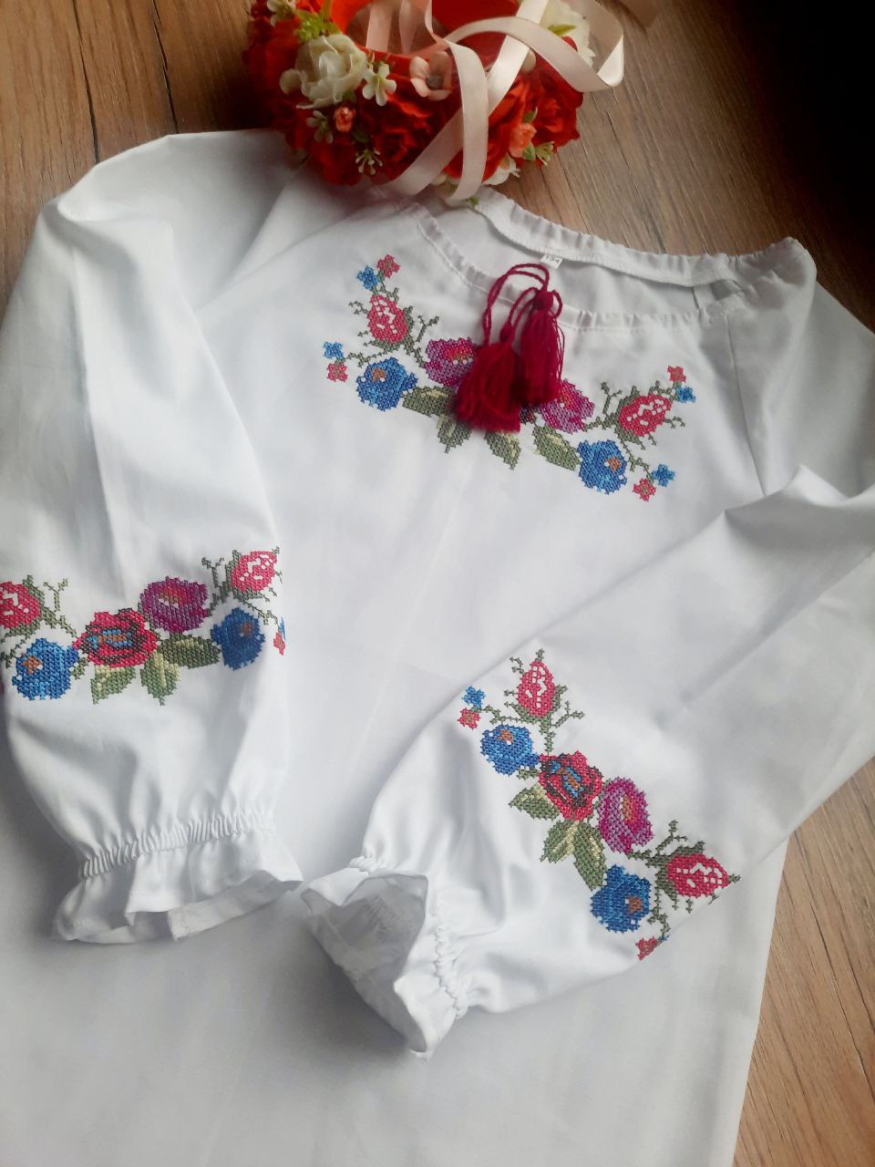Вишиванка дитяча для дівчинки Вишиваночка р. 110 Білий (9400) - фото 5 Вишиванка дитяча для дівчинки Вишиваночка р. 110 Білий (9400) - фото 5