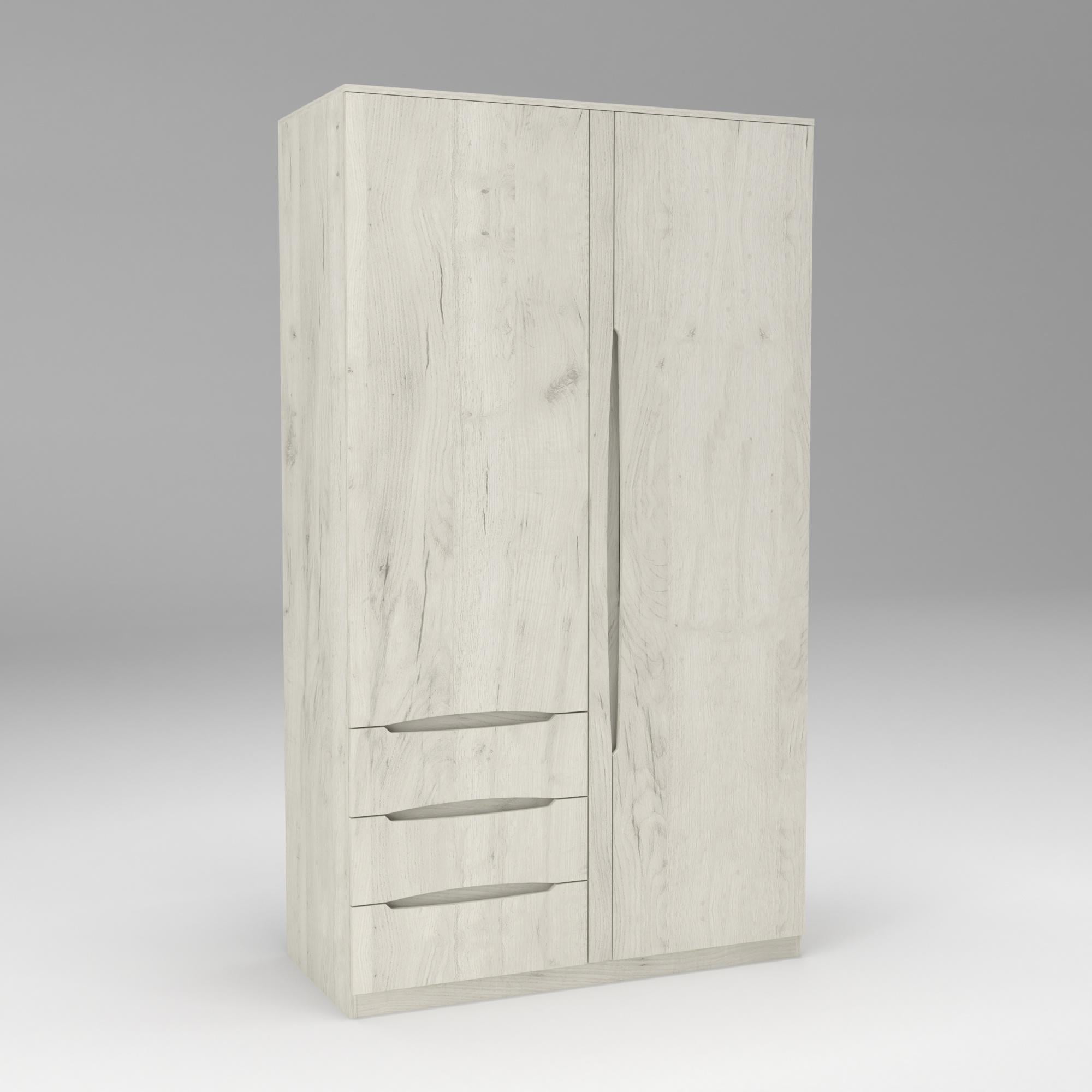 Шкаф для одежды Дельта 1 1200х550х2100 мм Дуб Крафт/Белый