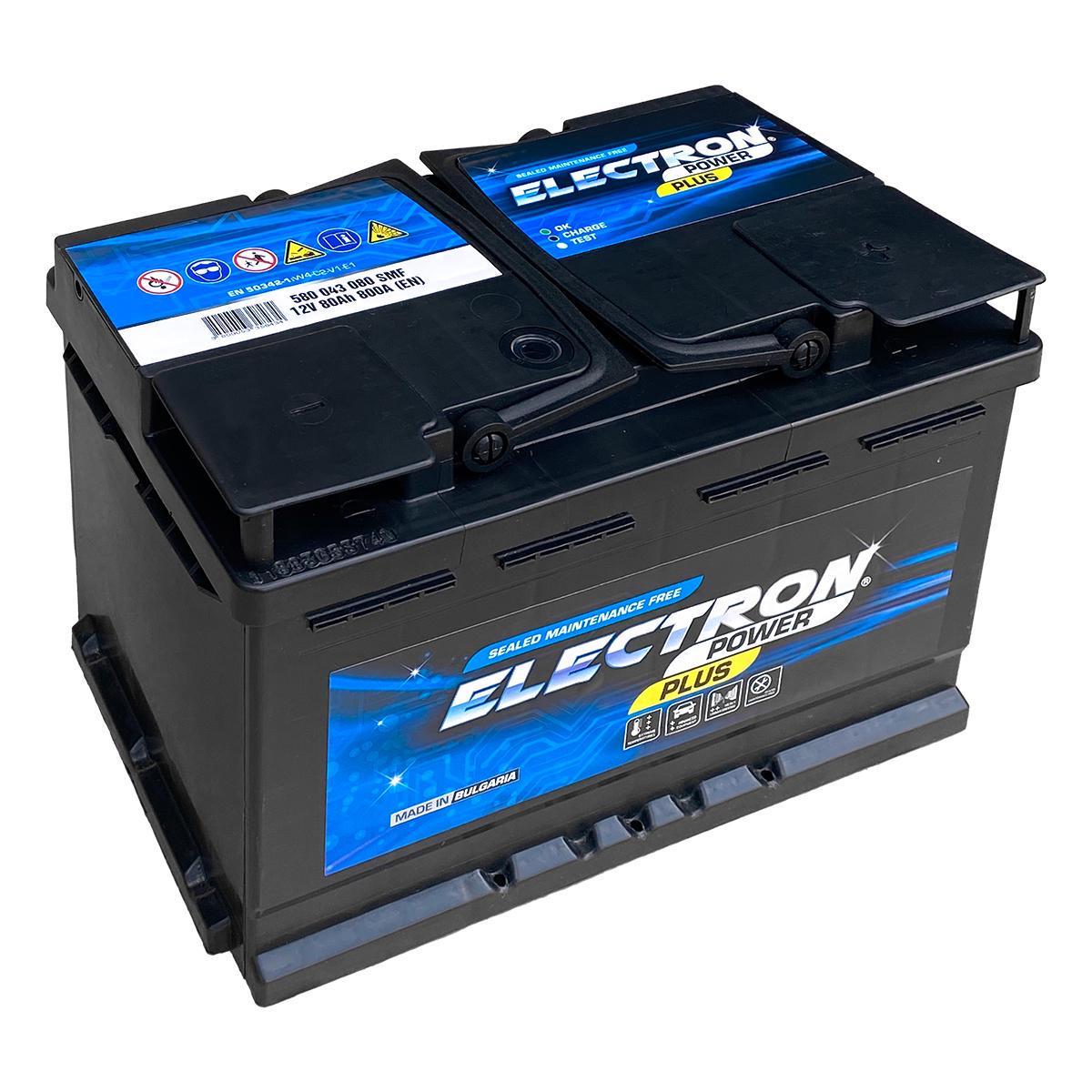 Акумулятор автомобільний ELECTRON POWER PLUS 580043080SMF 6СТ-80Ah АзЕ 800А (170626) - фото 3