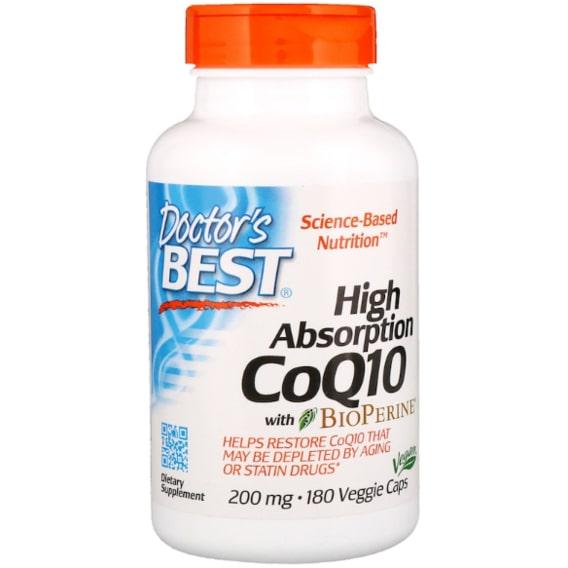 Коензим Doctor's Best High Absorption CoQ10 with BioPerine 200 мг 180 Veg Caps (DRB-00329)