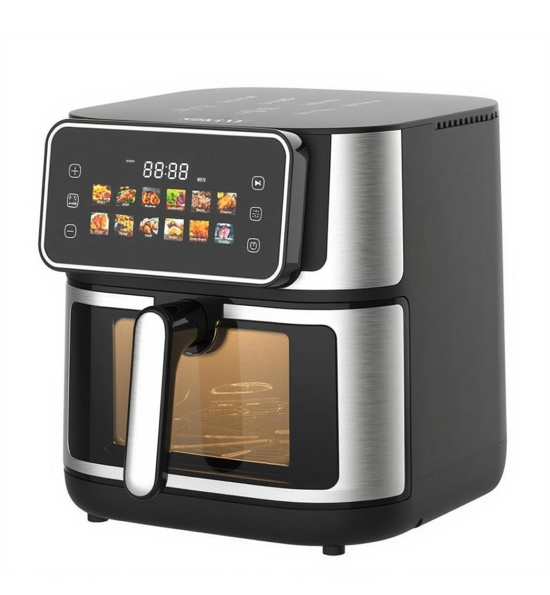 Аэрофритюрница Sokany SK-10118 8 л 2000 Вт Черный со стальным