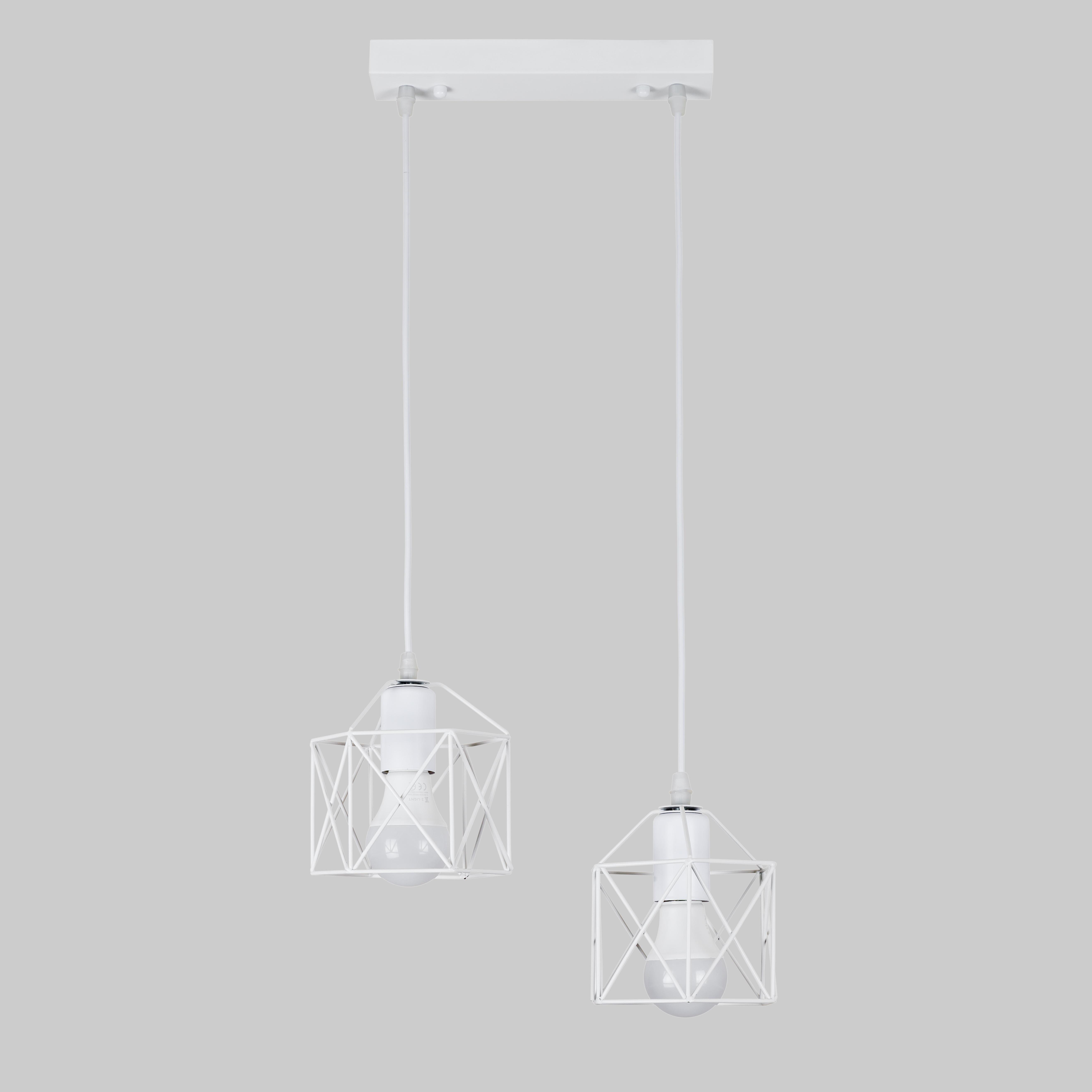 Люстра на два фигурных плафона Белый (56-PR101F-2 WH 250)