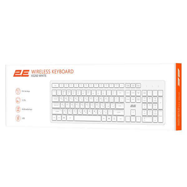 Клавиатура 2E KS260 WL White (2E-KS260WWH_UA) - фото 2 Клавиатура 2E KS260 WL White (2E-KS260WWH_UA) - фото 2
